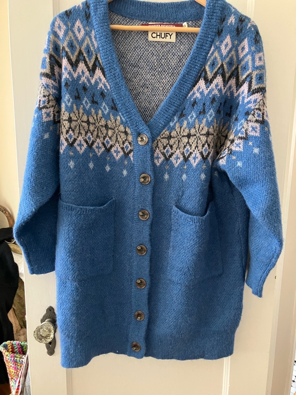 Patagonia X CHUFY cardigan runs big